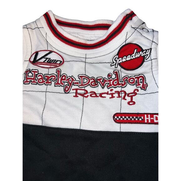 Vintage Harley Davidson Racing boys one piece sleeveless romper. size 12 months - Picture 2 of 4